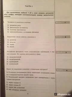 Тренировочная работа 5 по обществознанию 9 класс