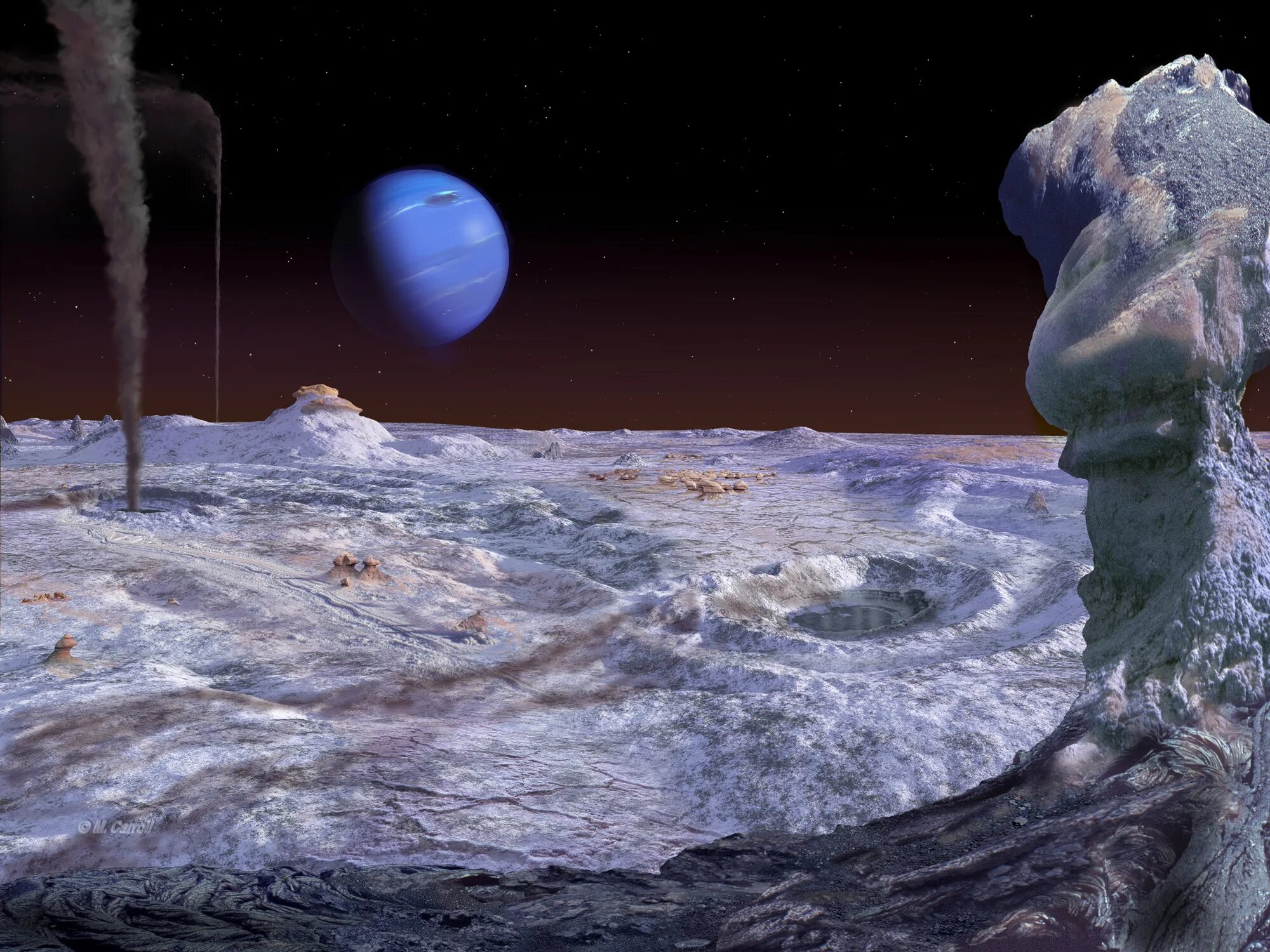 На какой планете самые сильные ветра. Тритон Спутник Нептуна. Планета Нептун поверхность планеты. Нептун с поверхности Тритона. Тритон Спутник Нептуна снимок.