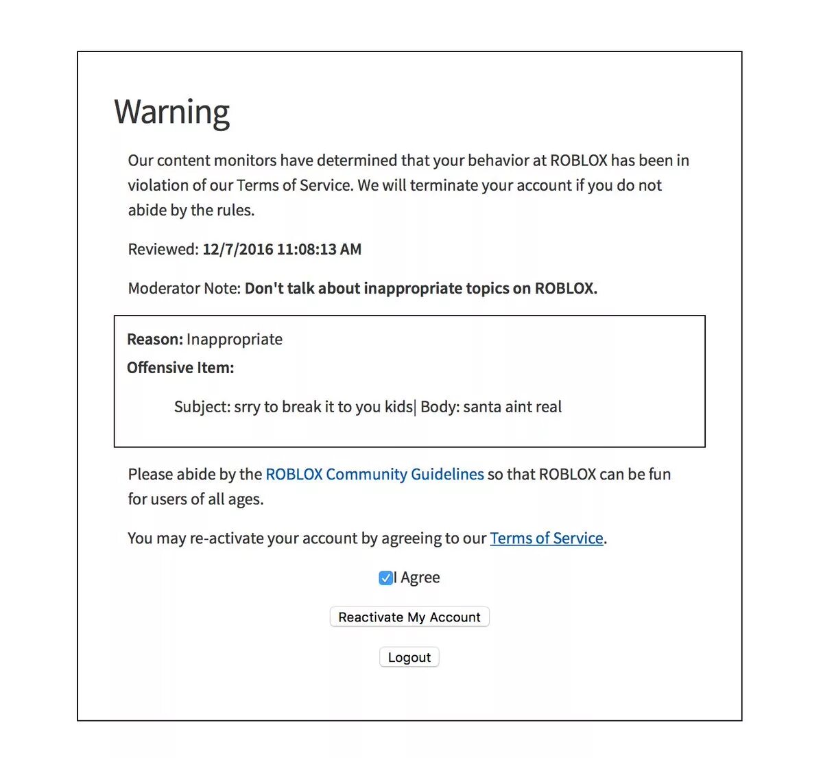 Warning roblox. Предупреждение в роблокс. roblox warning. предупреждение на бан в роблокс. код бана в роблокс.