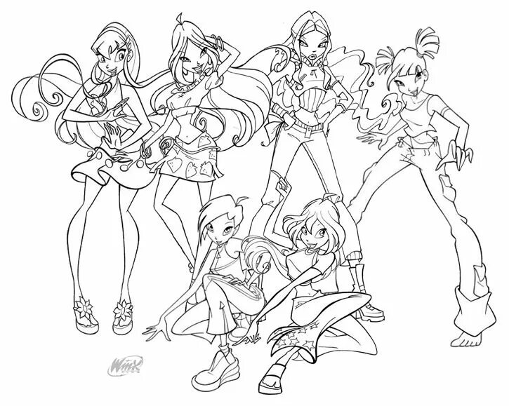 Tổng hợp 50 hình tranh tô màu công chúa Winx đẹp nhất dành cho bé gái