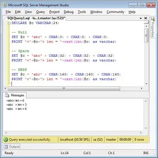 Ms sql string