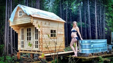 6 MONTHS PREGNANT & BUILDING an OFF GRID FOREST CABIN for BABY What We ...