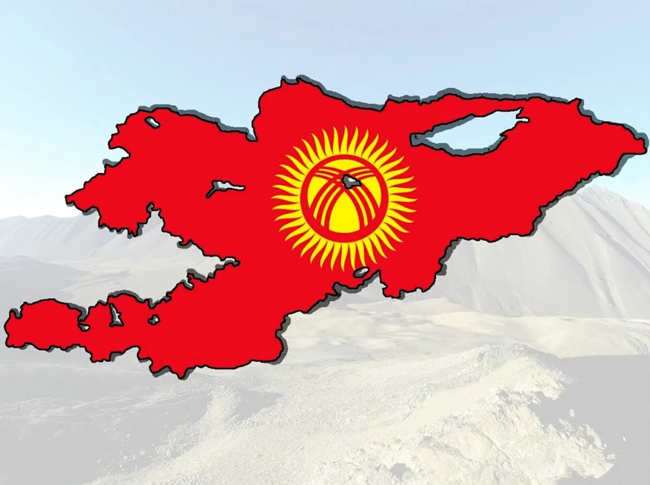 Кыргызстан карта флаг. Карта Киргизии с флагом. Контур Киргизии флаг. Флаг Кыргызстана на фоне гор.