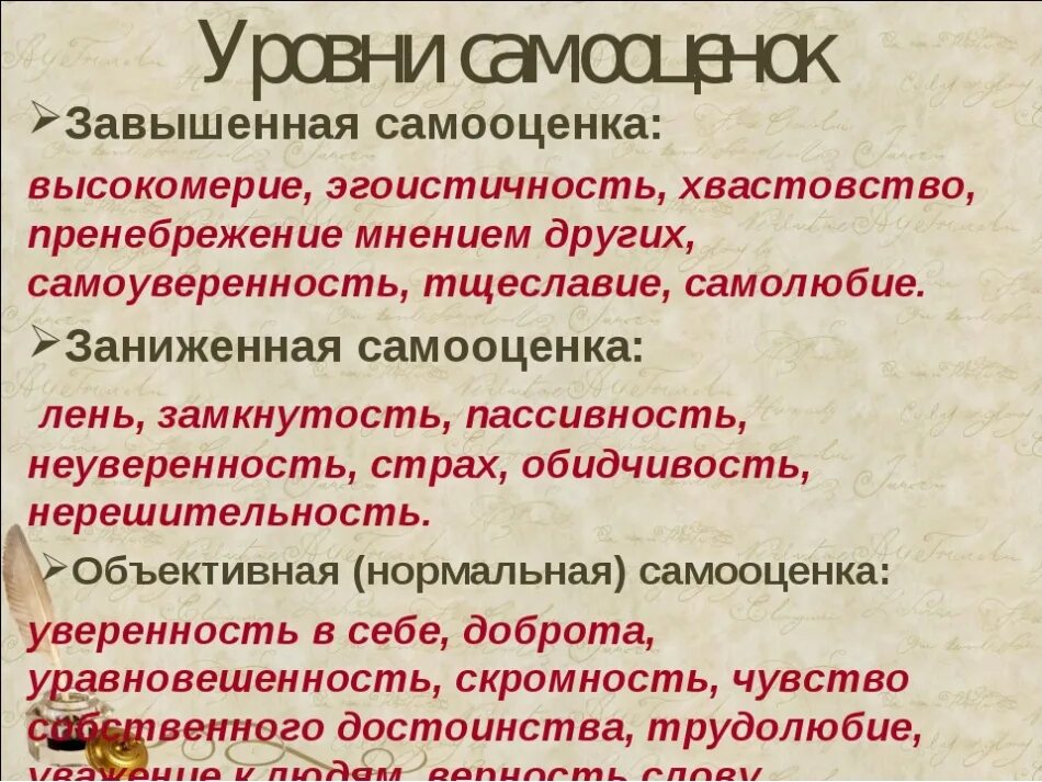 Пример из жизни на тему самоуважение Что такое самооценка и от чего она зависит