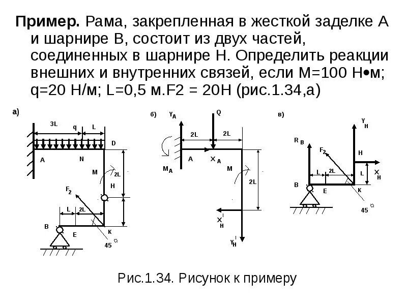 Найти момент реакции