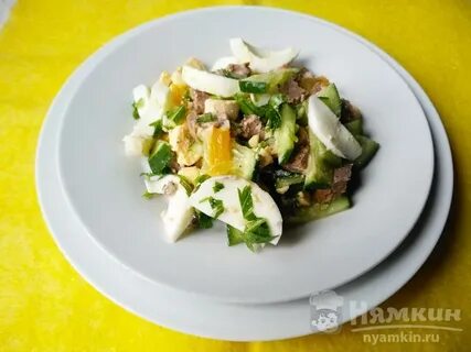 Салат с мясом огурцом яйцом