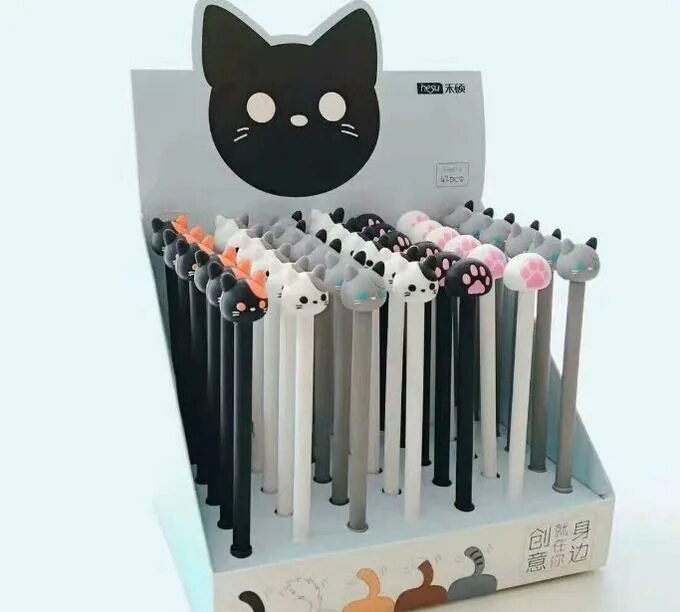 Ручки с кошками. Набор канцелярии с котиками. Карандаши и ручки с котами. Ручка в виде котика. Cat pen
