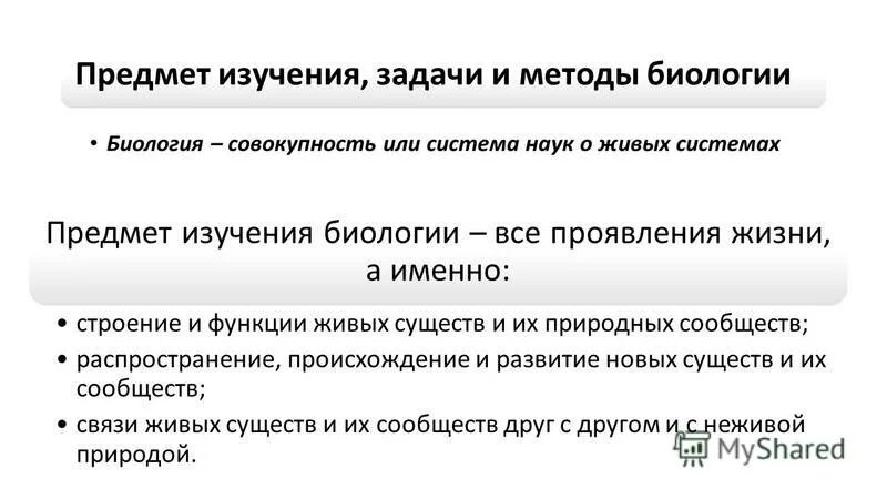Предметом изучения общей биологии является тест. Предмет задачи и методы биологии. задачи изучения биологии. задачи изучения общей биологии. предмет и объект изучения биологии.