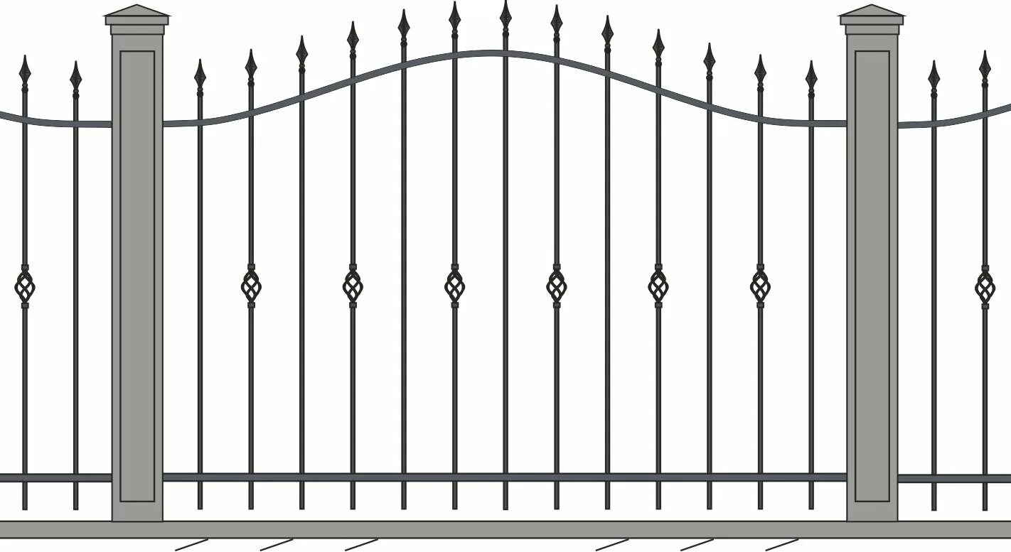 Рисунок ограждения. Кованый забор. Белый кованый забор. Эскиз забора. Металлический забор рисунок.