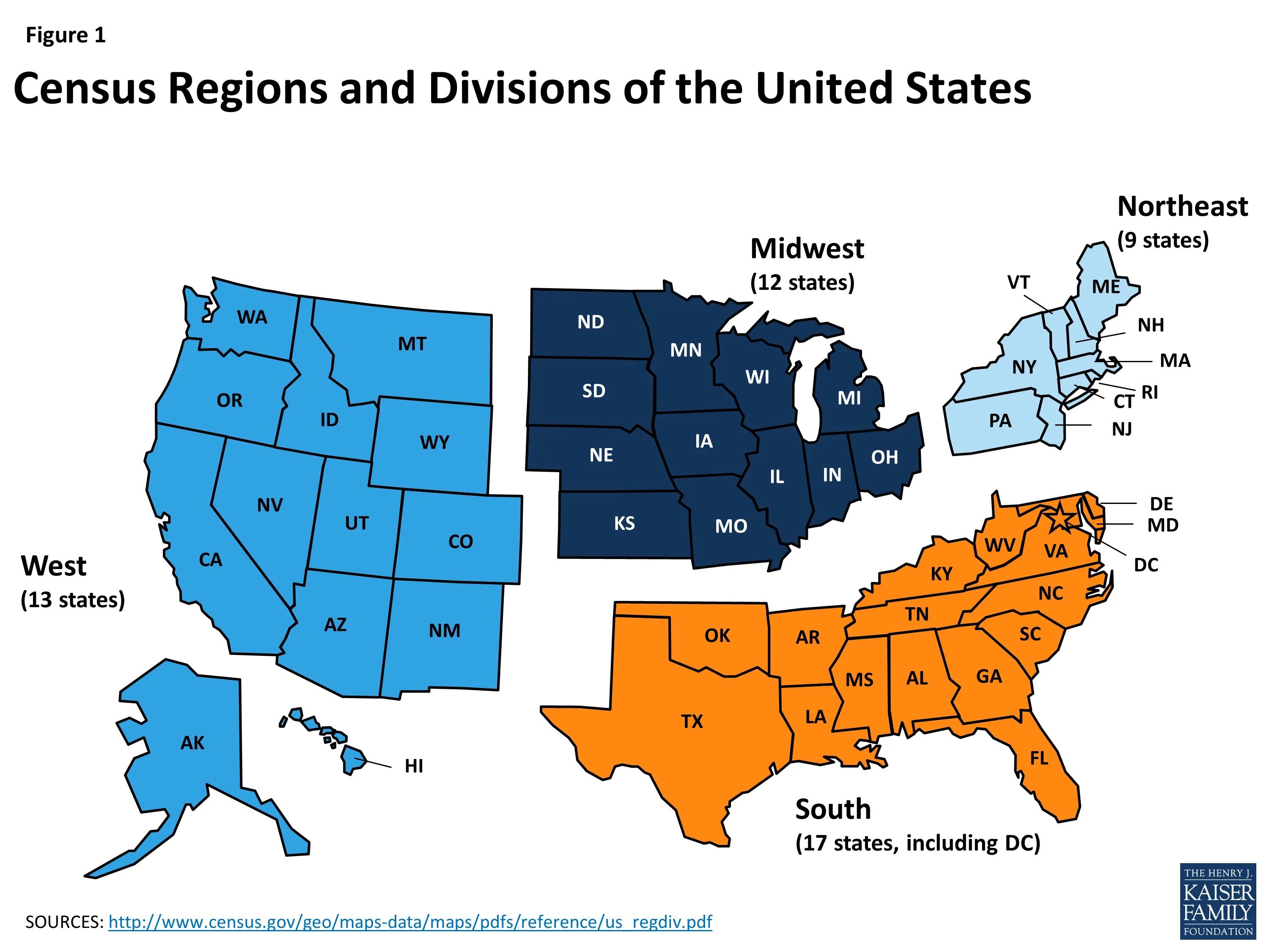 The South Region of the USA. Census Regions and Division of the United States. Census Regions and Divisions of the us. Карта США С городами.