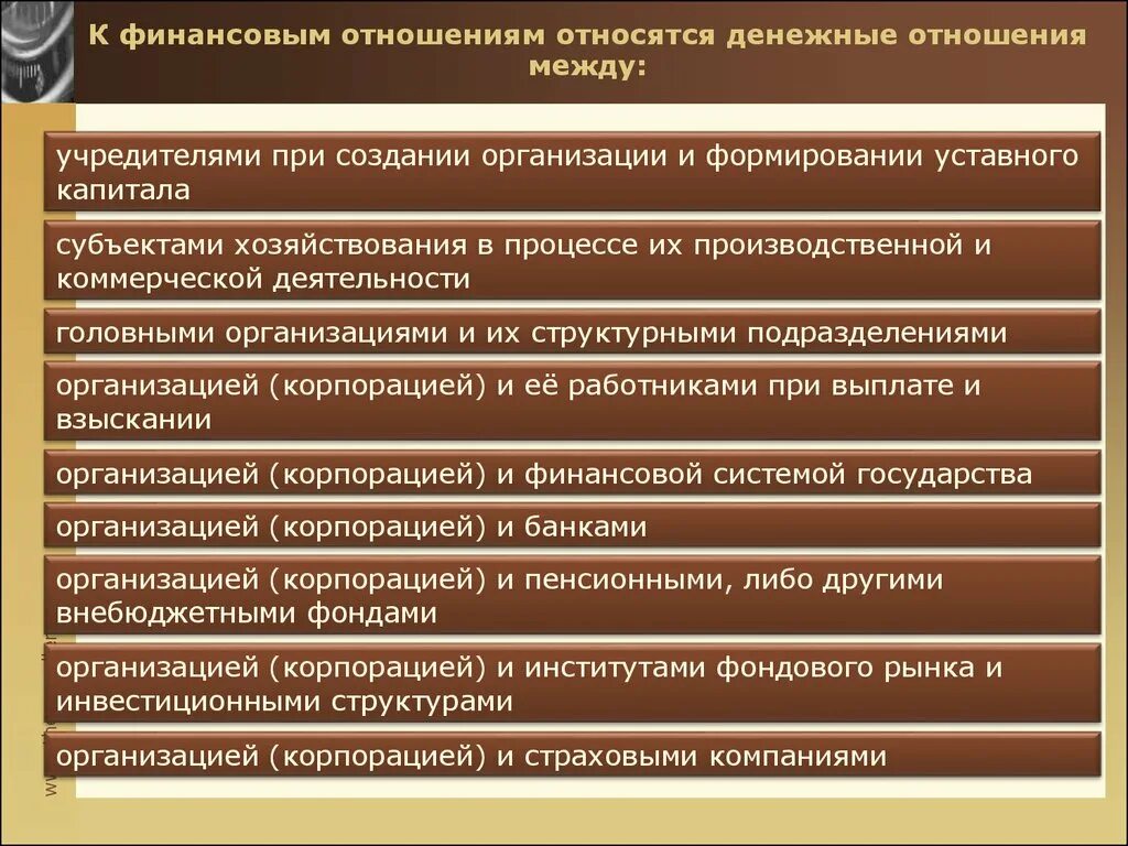 Что можно отнести к финансовым. Что относится к финансовым отношениям. Какие денежные отношения относятся к финансовым. Денежные отношения относящиеся к финансам. Перечислите финансовые отношения.