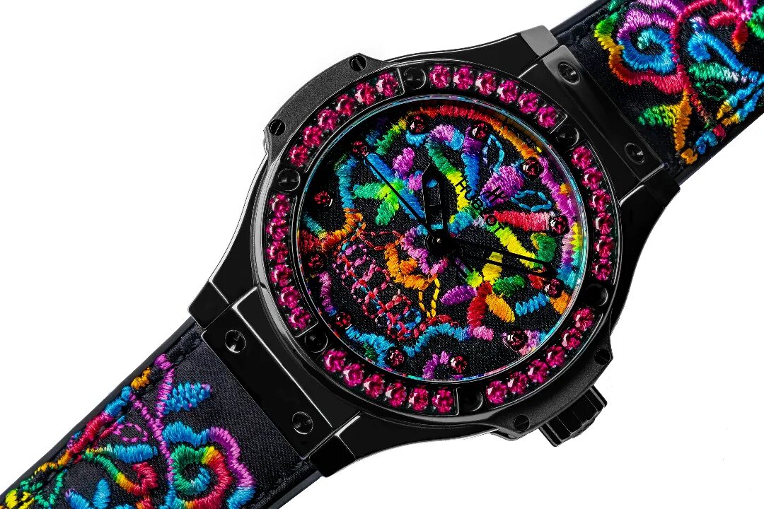 Hublot big Bang broderie. Hublot tutti Frutti Caviar big Bang. Hublot big Bang broderie Ceramic. Hublot big Bang женские часы.