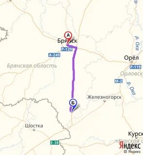 Сколько километров от брянска до карачева