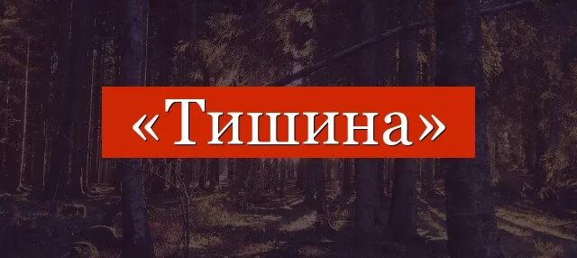 Со словом тишина