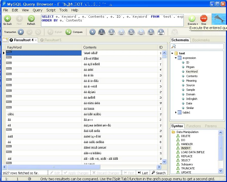 Content schemata. MYSQL query browser. Категорию MYSQL. Mysqli_query.