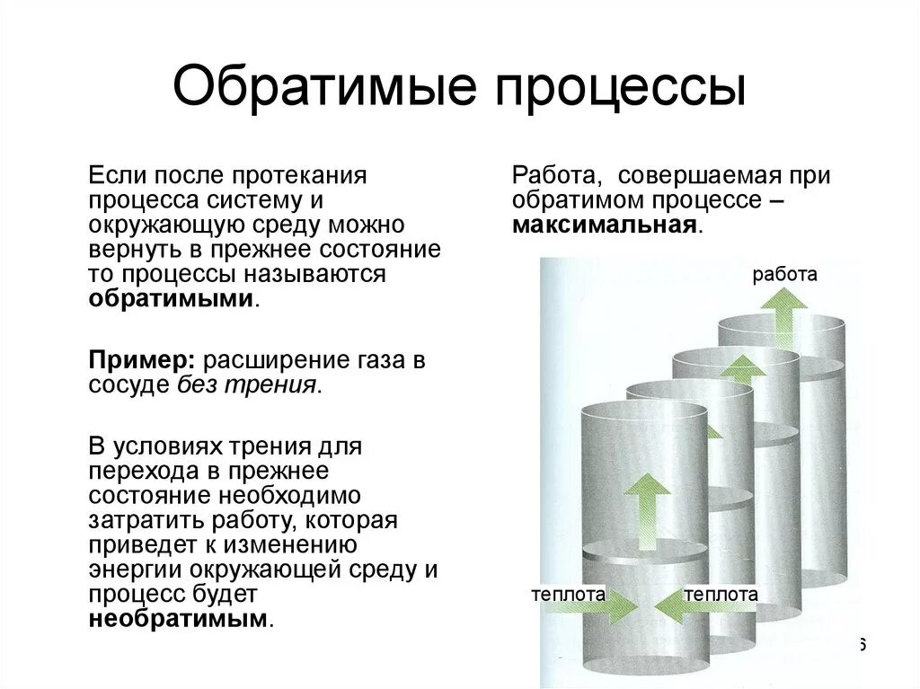 Какие операции обратимы то есть. Обратимый процесс в термодинамике. Пример обратимого процесса в термодинамике. Обратимые и необратимые процессы в термодинамике. Обратимые термодинамические процессы пример.