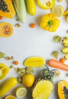 Желтые фрукты и овощи