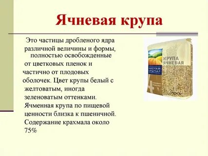 Из чего делают ячневую кашу