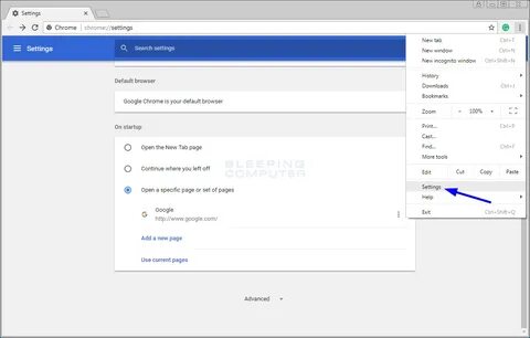 Chrome setting