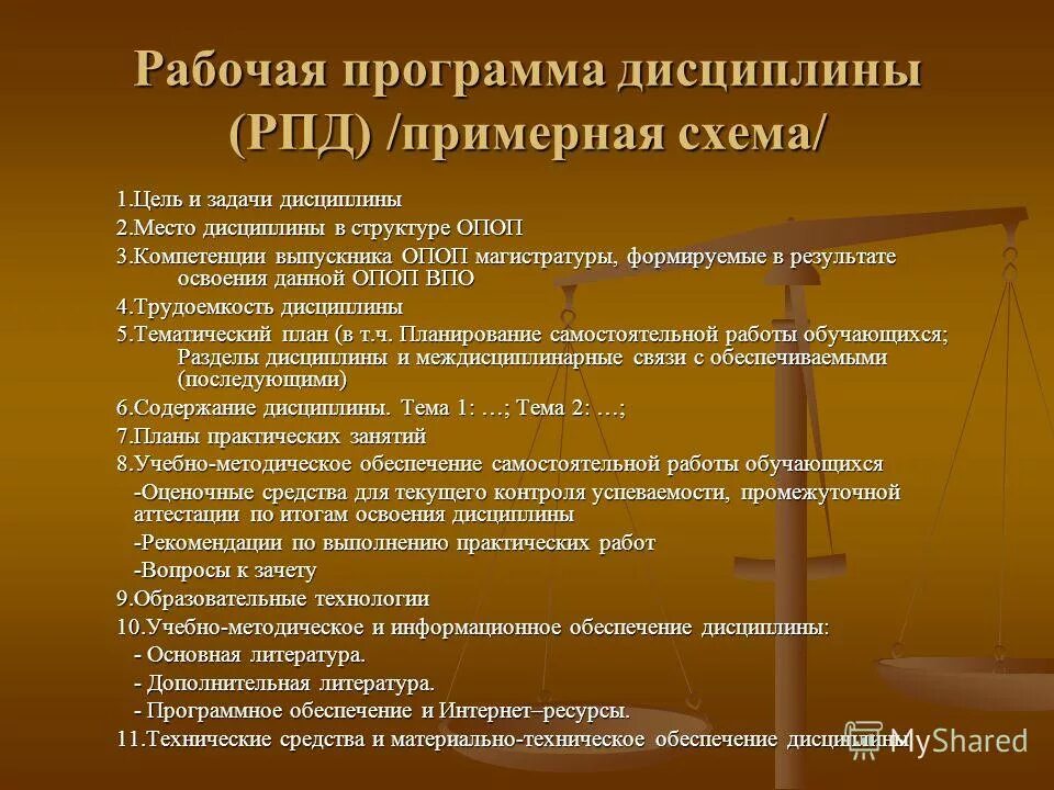 Раб прог. Основные структурные элементы рабочей программы учебной дисциплины. Модули в рабочей программе. Задачи учебной программы. Цели и задачи рабочей программы.