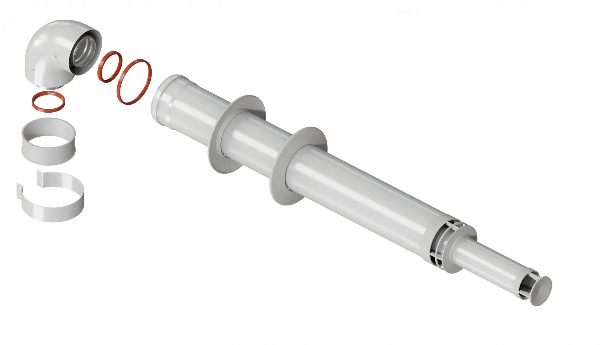 Белым, ws+. Vaillant 80/125. 91 60 100. Угол коаксиальный 60/100. Комплект коаксиального дымохода 60/100 l750.
