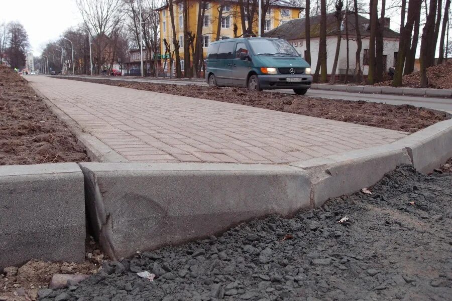 Понижение бортового камня