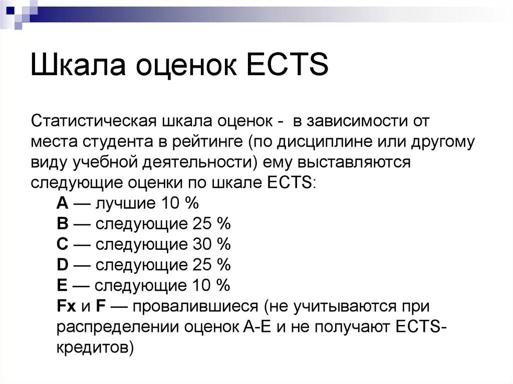 Шкала оценивания контрольной работы. Оценки по системе ECTS. ECTS шкала оценивания. Система ECTS баллы.