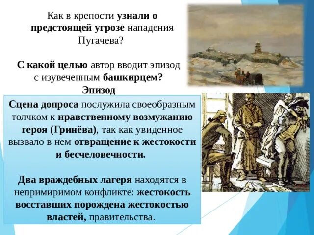 Как в крепости узнали о предстоящей угрозе нападения Пугачева. Эпизод с изувеченным башкирцем в капитанской дочке. Допрос башкирца Капитанская дочка. Башкирец в капитанской дочке. Допрос пугачева