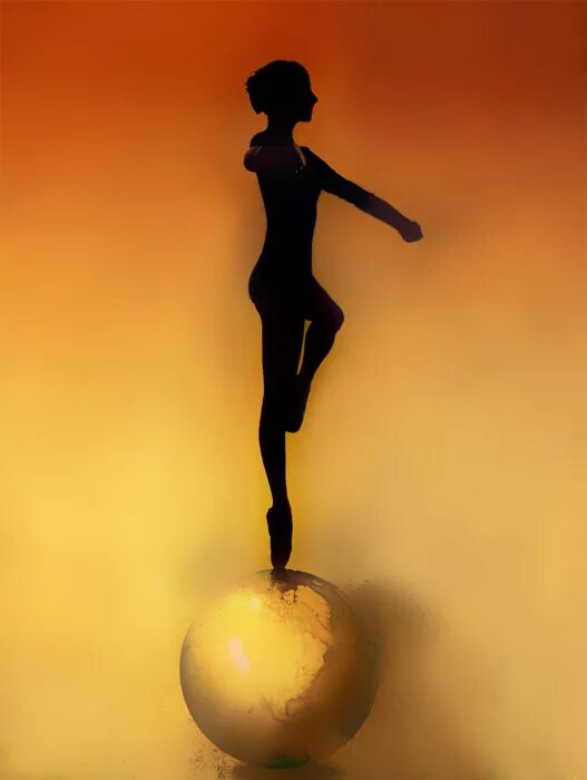 Девушка на шаре 18. Девочка на шаре картина Пикассо. Девушка на шаре. Девушка стоящая на шаре. Силуэт девочка на шаре.