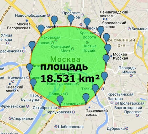 Площадь города москва в км