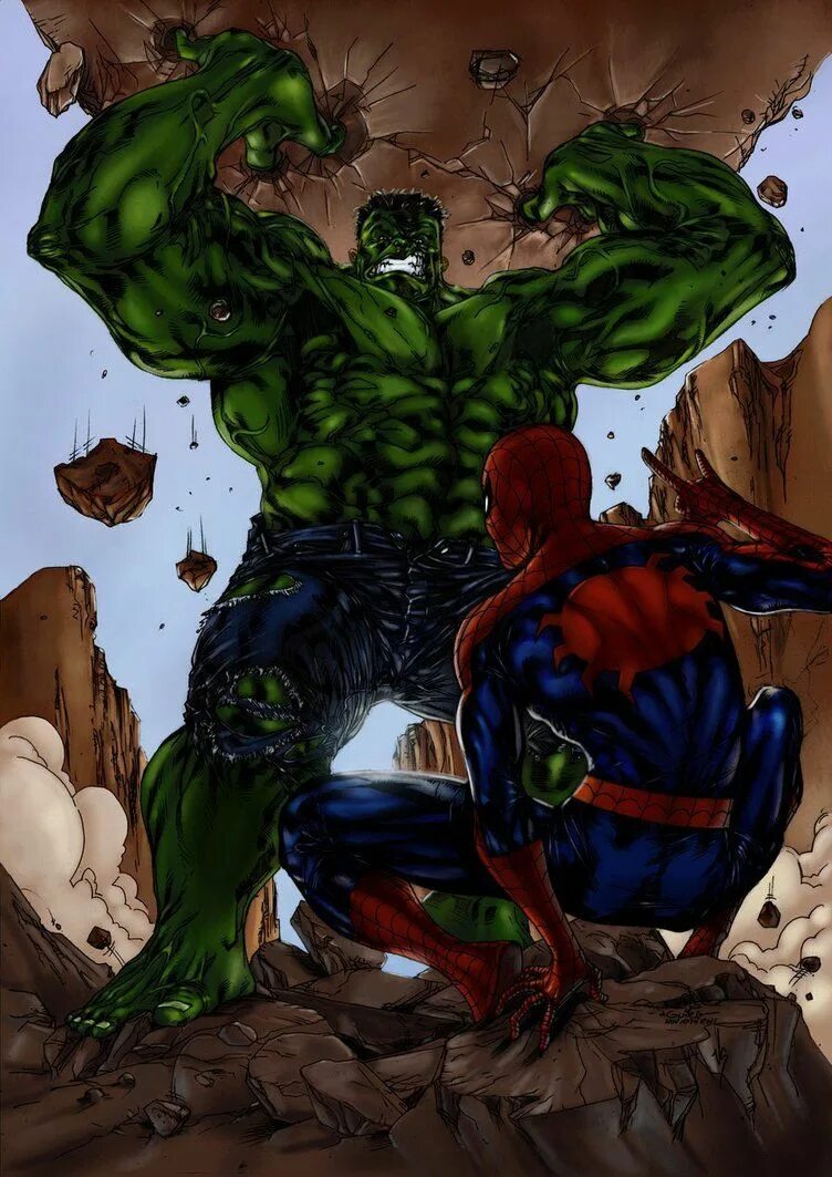 Spider man vs Hulk. Человек паук против Халка. Мигель Охара против Халка. Халк против человека паука. Паук против халка