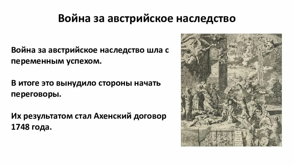 Тест международные отношения 18 веке. Австрийское наследство 1740-1748. Участники войны за австрийское наследство 1740-1748.