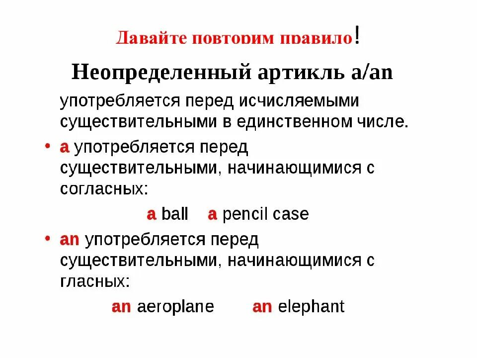 Артикль a в английском 2 класс. Неопределенный артикль. Неопределённый артикль в английском языке. Неопределённый артикль a/an правило. Определённый и неопределённый артикль в английском языке.