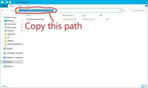 Python os file path