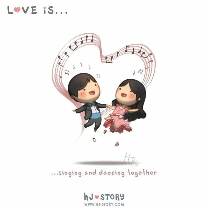 Hj-story Love is. Love is in small things. Hj-story melting. Loving and singing