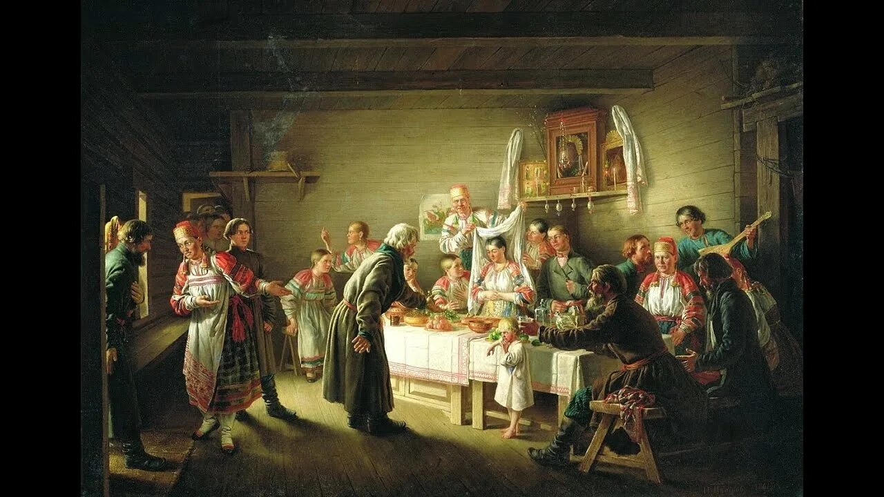 Старинный свадебный обряд. Смотрины в древней руси. Г. Праздничное застолье в советской живописи. Картины русских художников свадебный обряд.