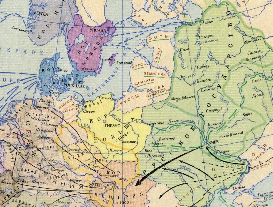 Карта России 11 век. Карта Руси 9-12 век. Политическая карта Руси 9 и 11 век. Карта Киевская Русь 7 век. Россия в конце 10 века