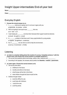 Intermediate test