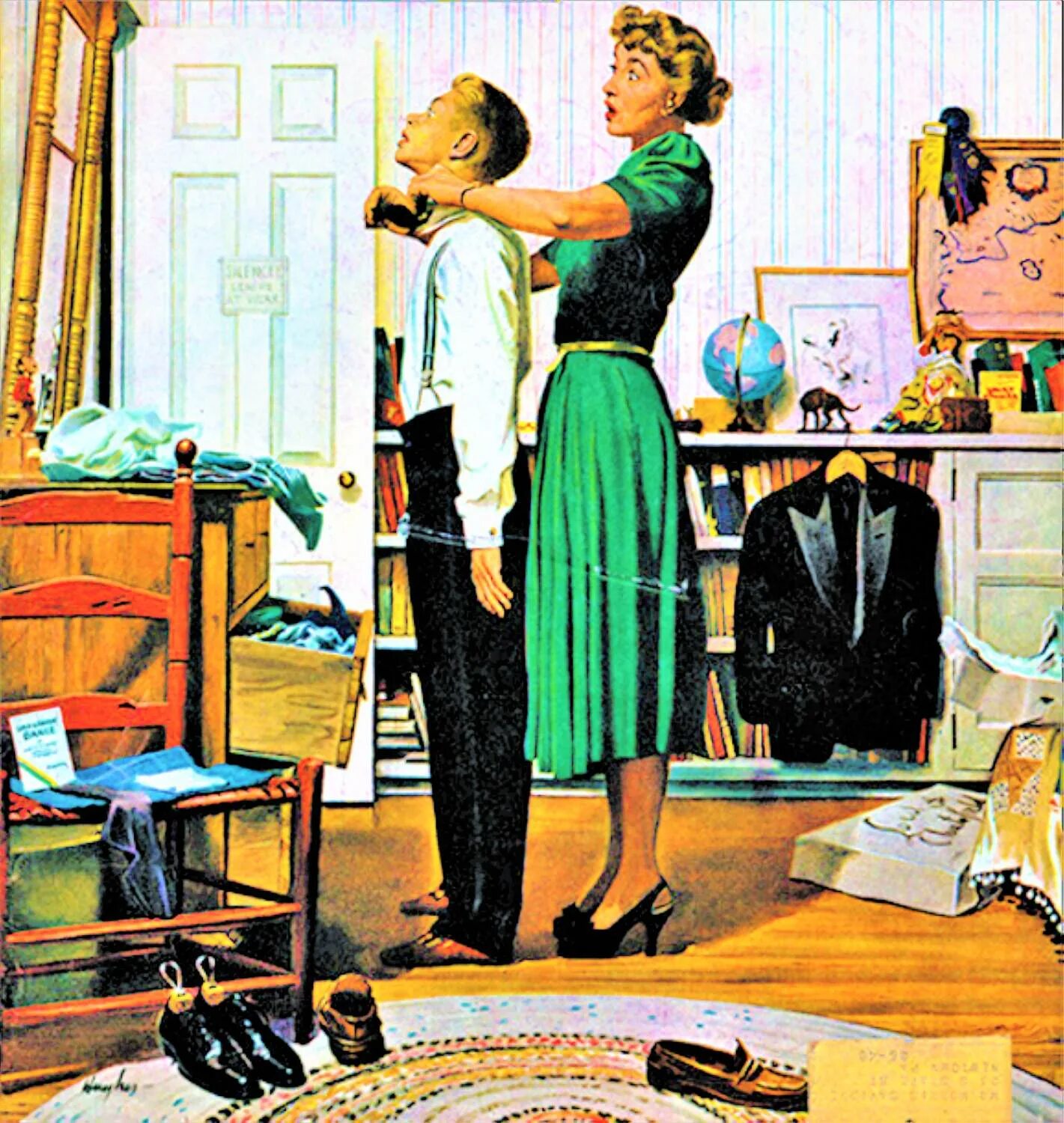 Ready for first. Джордж хьюз художник картины. нормана роквелла first date.