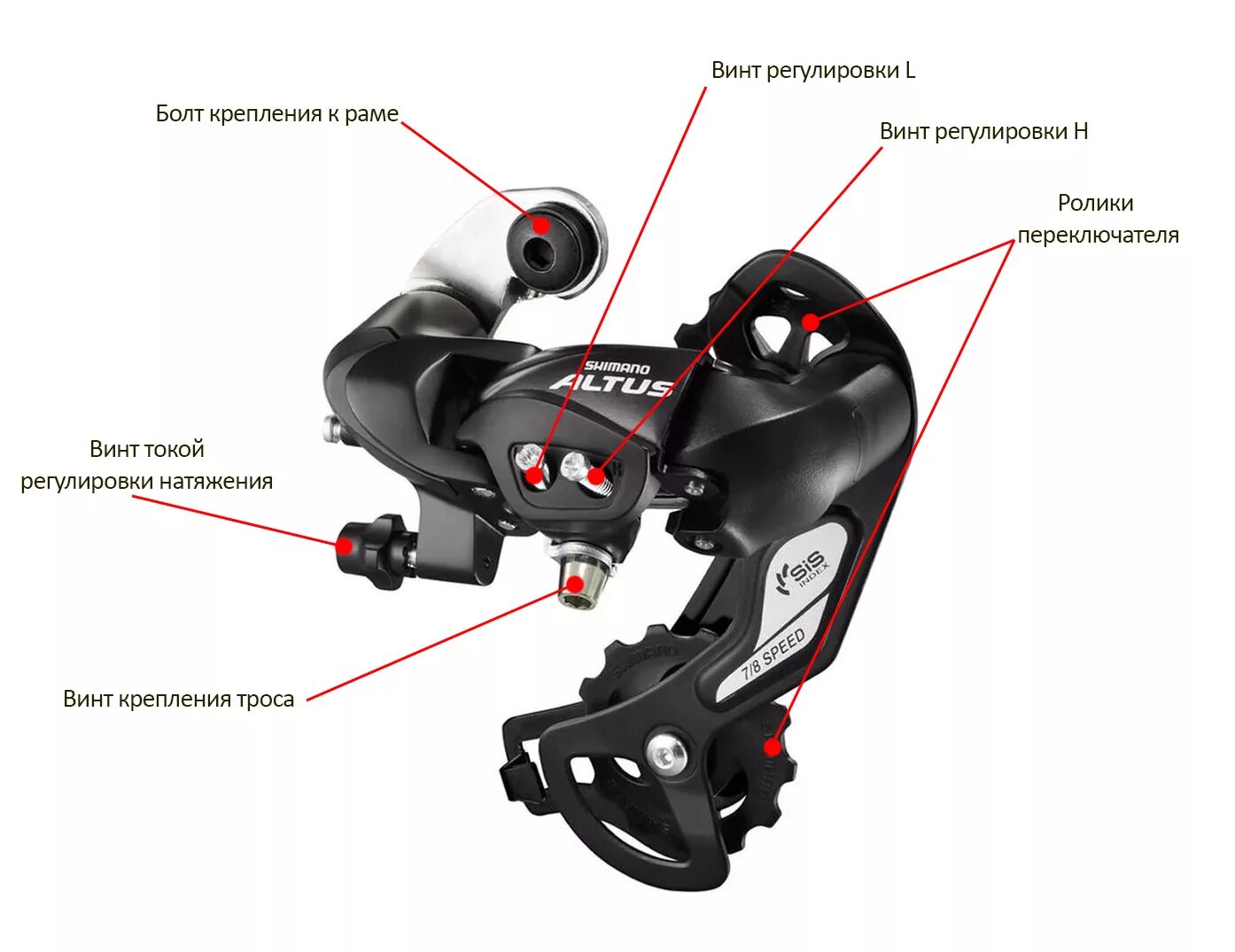 Как отрегулировать переключение скоростей на велосипеде. Переключатель шимано Альтус. Задний переключатель скоростей Shimano t2500. Переключатель Альтус Shimano 8 скоростей. Шимано Альтус задний переключатель.