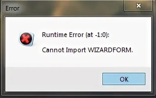 Runtime error 0