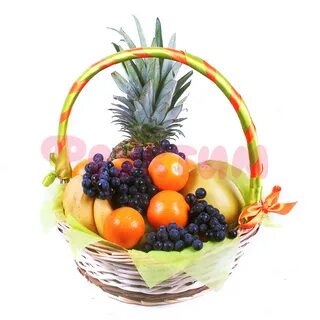 Оформление корзины с фруктами