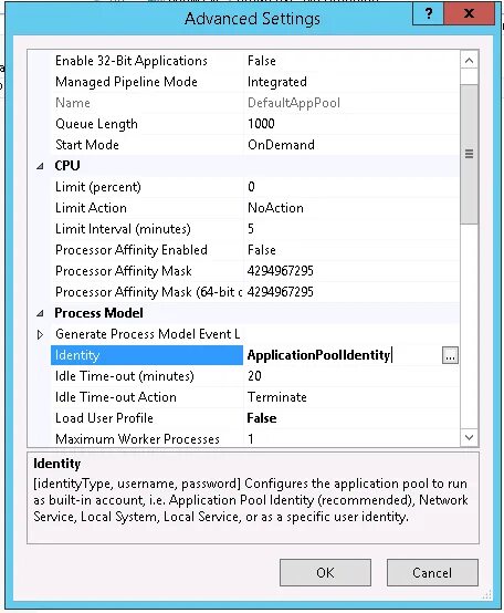 Advanced settings. Iis пул. vr advanced settings. application pool advanced settings. applicationpoolidentity iis что это.