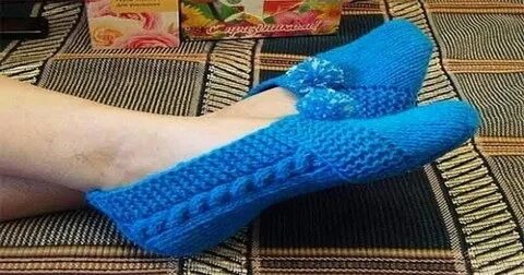 Вязание тапочек удобные
