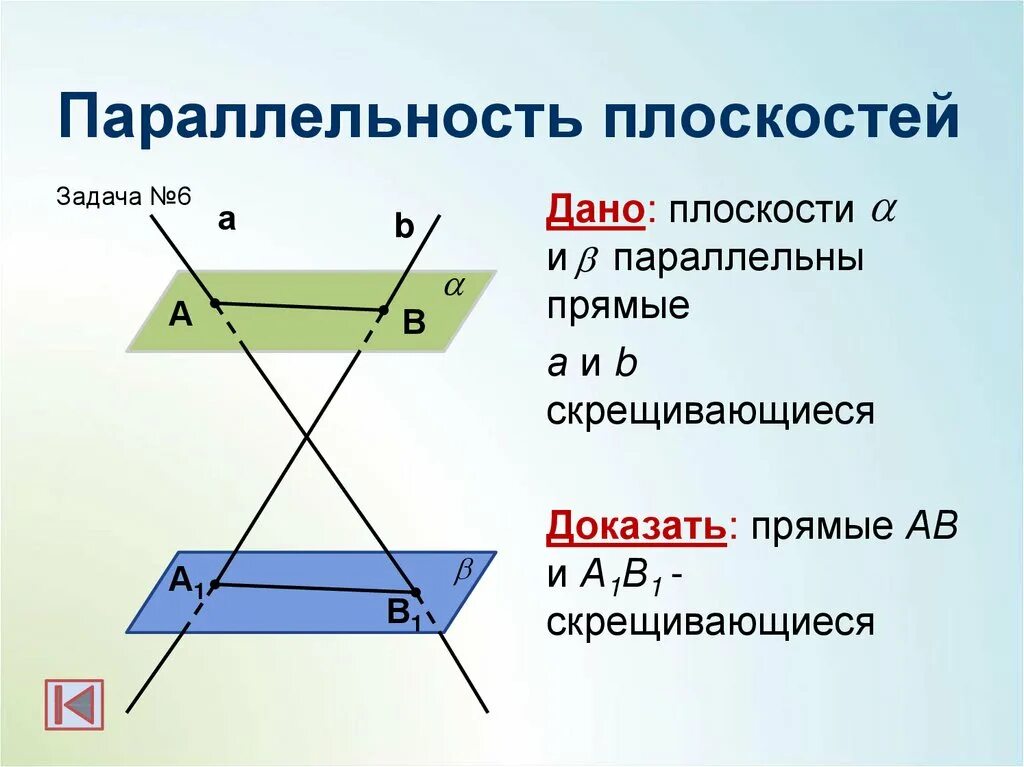 Скрещивающиеся прямые задача