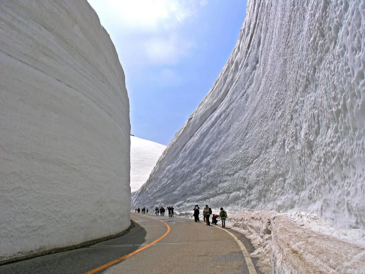 Где больше снега. Татэяма Куробэ. Дорога Татэяма Куробэ, Япония. Снежный коридор Татэяма Куробэ в Японии. Tateyama Kurobe Alpine.