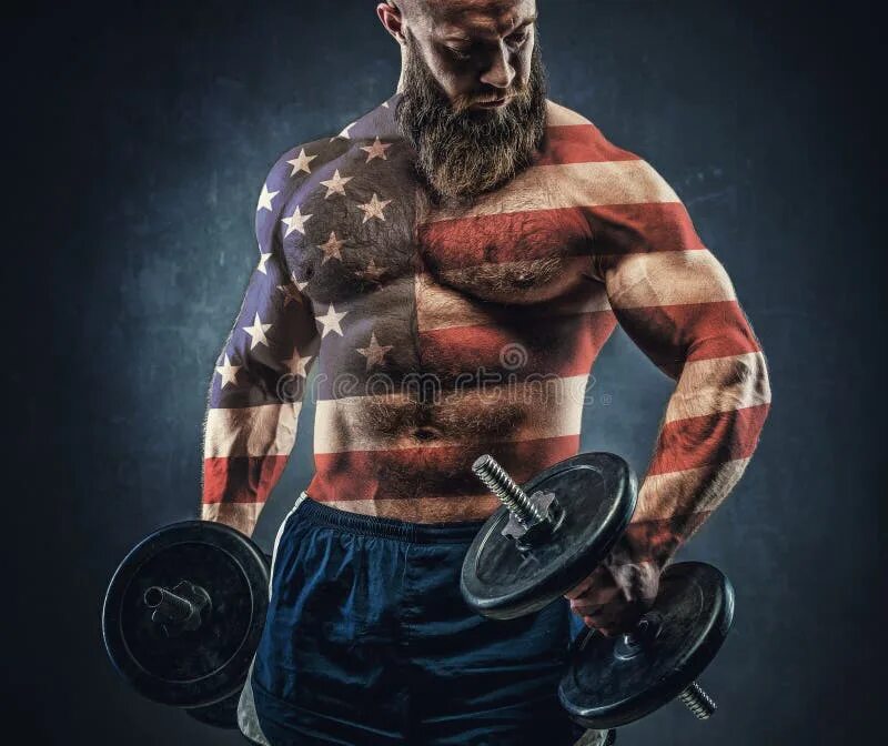 Pumped up men. Бородатый мужик с американским флагом. pumped up man. pump up muscles. a pumped-up man in a cool.