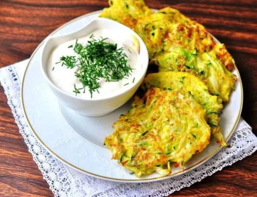 Рецепт капустных оладьев