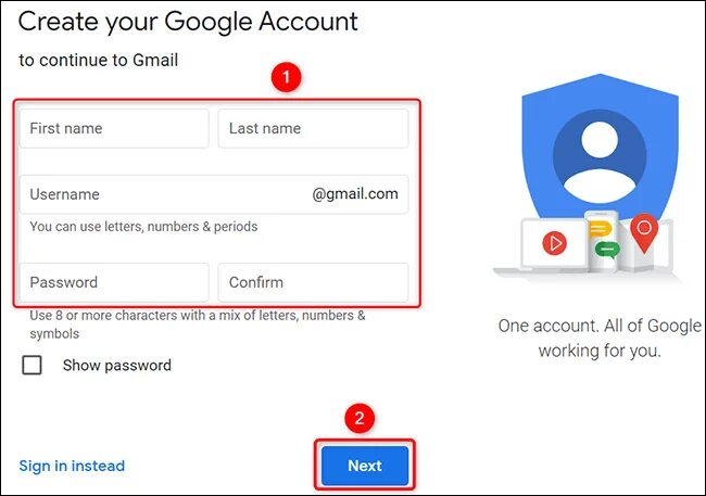 Как поменять gmail. Создать аккаунт gmail.