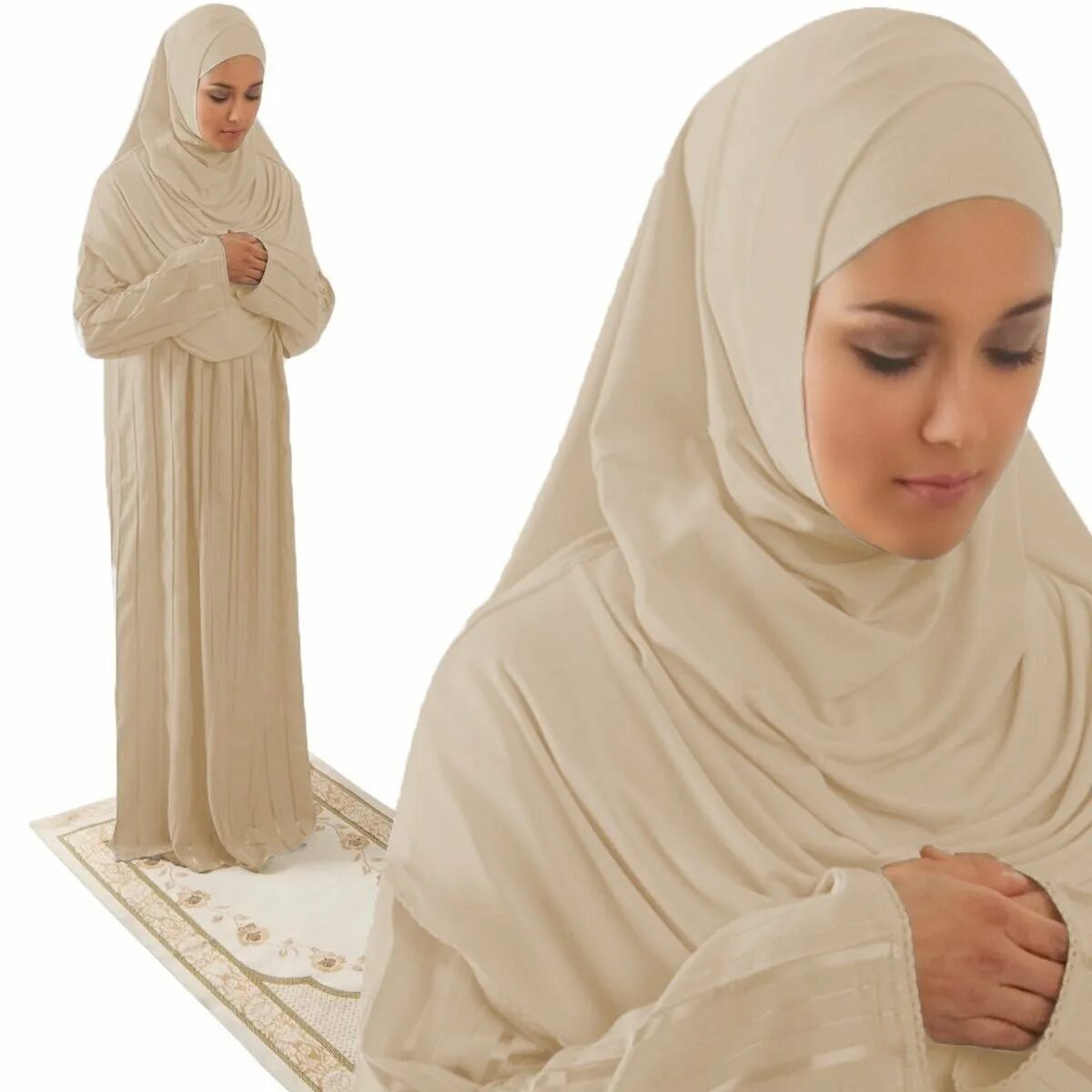 Молитва мусульманских женщин. Мусульманская женская одежда. Женская одежда хиджаб. Хиджаб для молитвы. Хиджаб молочного цвета.
